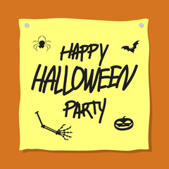 graphic happy halloween party, vector
