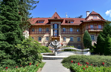 Obraz premium Image of the typical architecture in czech spa town Luhacovice