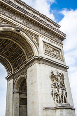 Fototapeta na wymiar The famous Arc de Triomphe, Paris, France