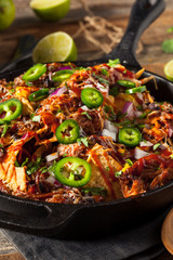 Homemade Barbecue Pulled Pork Nachos