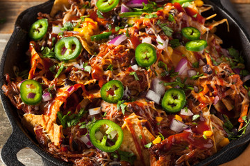 Homemade Barbecue Pulled Pork Nachos