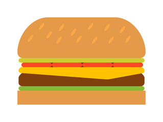 Hamburger fast food tasty grilled american dinner. Hamburger classic cuisine gourmet fast food. Hamburger cheeseburger. Hamburger with meat, lettuce and cheese sandwich fast food