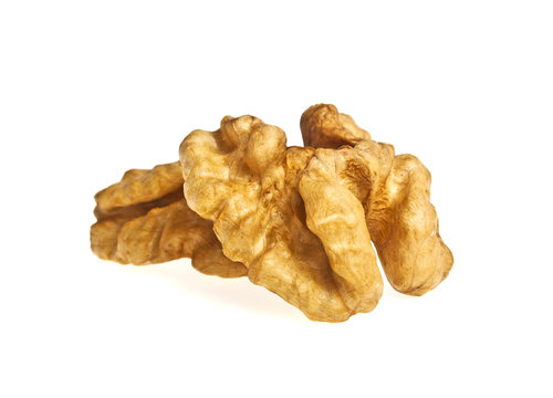 Walnuts isolated on white background