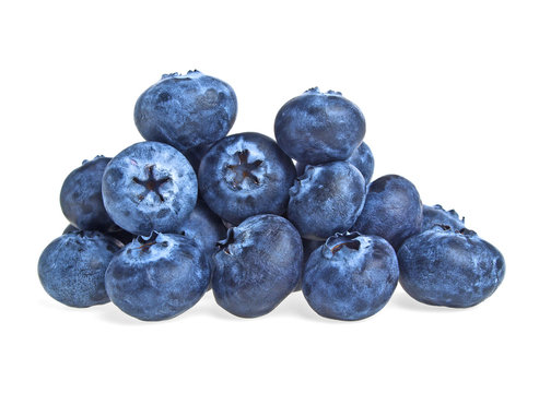 Blueberries isolated on a white background