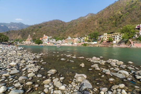 The rRver Ganges at Rishikesh, the yoga capital of India
