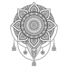Fototapeta premium Vector indian Mandala