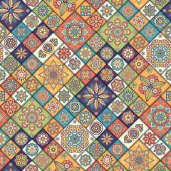 Ethnic floral seamless pattern
