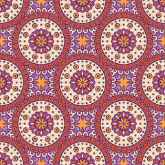 Ethnic floral seamless pattern