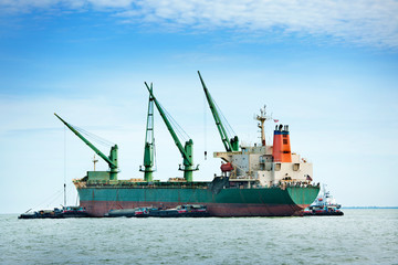 Fototapeta premium large ship on sea