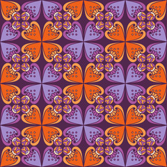 Ethnic floral seamless pattern