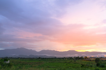 Sunset at Kwan Payao, Payao Province