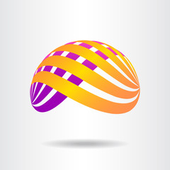 Abstract vector sign in sphere shape.