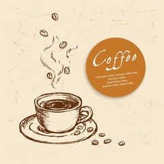 Hand drawn coffee cup