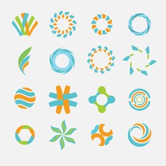 Abstract colored logos collection