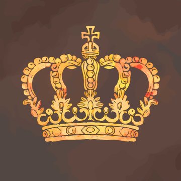 Hand painted golden crown