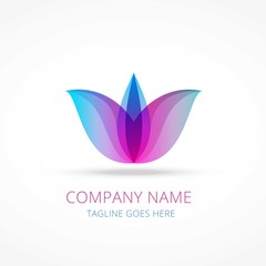 Abstract lotus flowers logo