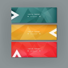 Abstract colored banners