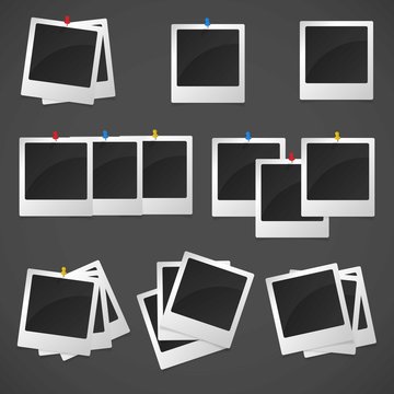 Blank polaroid frames