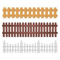 Wooden fences collection