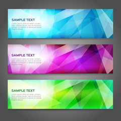 Colorful banners set