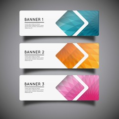 Fototapeta premium Geometric banner templates