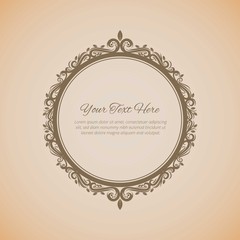 Circular vintage frame