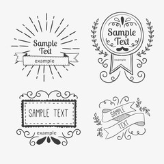 Vintage black badges collection