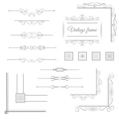 Vintage ornamental elements