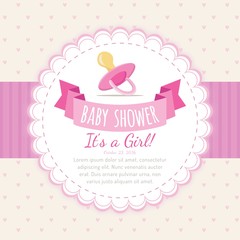 Girlish baby shower invitation