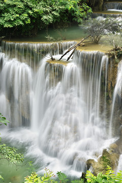 waterfall in deep forest © worradirek
