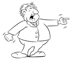 brüllender Cartoon Chef 