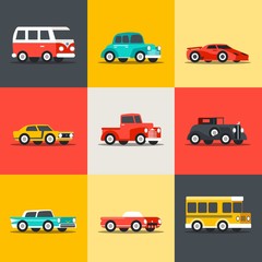 Collection of retro cars