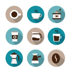 Collection of coffee icons