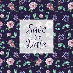 Floral pattern for wedding invitation