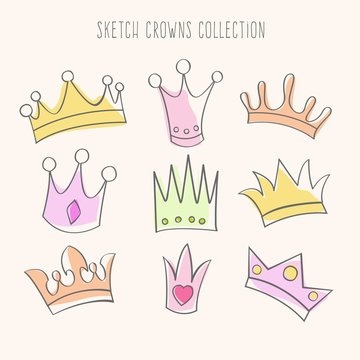 Sketchy crowns collection