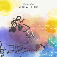 Watercolor musical background