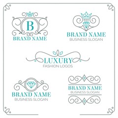 Ornamental luxury logos