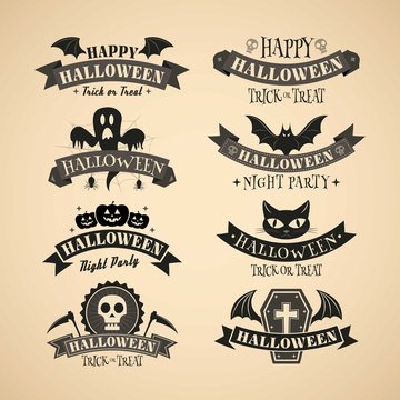Dark halloween badges