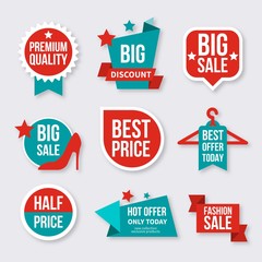 Collection of discount badges