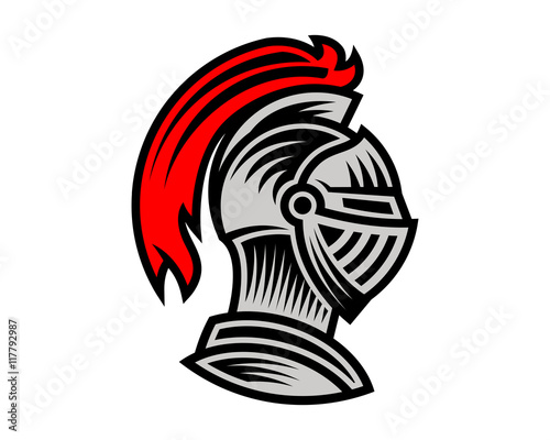 "Vector of knight helmet, could be use as logo, icon, etc" Stock image and royalty-free vector