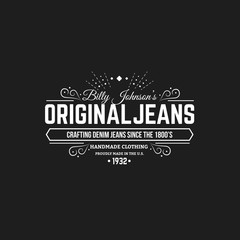 Naklejka premium Handmade clothing store logo