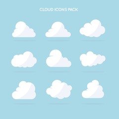 White cloud icons pack