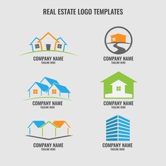 Real estate logos template