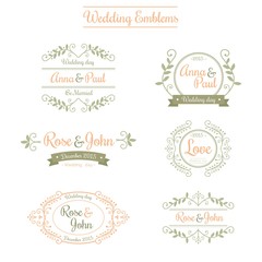 Ornamental wedding emblems