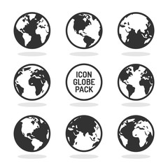 Globe icons collection