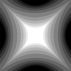 Monochrome Pattern of Concave Rectangle Gently Shimmering from  light to dark. Visual Volume Effect.  Polygonal Geometric Abstract Background.Vector Illustration.