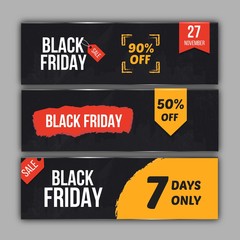 Black friday banners collection