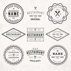 Vintage restaurant logos pack