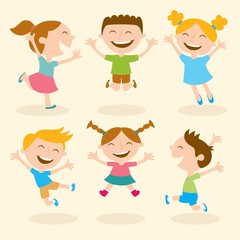 Happy kids illustration