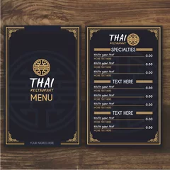 Fotobehang Thai menu template © Freepik